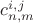$c_{n,m}^{i,j}$