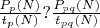 $\frac{P_p(N)}{t_p(N)} ? \frac{P_{pq}(N)}{t_{pq}(N)}$