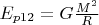 $E_{p 12} = G \frac{M^2}{R}$