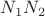 $N_1N_2$ $N_1N_2$