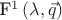 F^{1}\left(\lambda,\vec{q}\right)