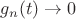 $g_n(t) \to 0$