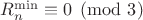 $R_n^{\min}\equiv0\pmod3$