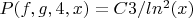 $P(f,g,4,x)=C3/ln^2(x)$
