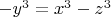 $-y^3 = x^3- z^3$