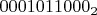 $0001011000_2$