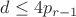 $d \leq 4p_{r-1}$