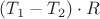 $(T_1-T_2) \cdot R$ $(T_1-T_2) \cdot R$
