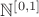 $\mathbb N^{[0, 1]}$