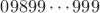 $09899\cdots999$