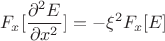 $$F_x[\dfrac{\partial^2 E}{\partial x^2}] = -\xi^2 F_x[E]$$