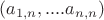 $(a_{1,n}, ....a_{n,n})$