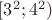 $[3^2;4^2)$