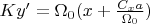 $K y'=\Omega_0(x+\frac{C_x a}{\Omega_0}) $