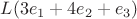 $L(3e_1 + 4e_2 + e_3)$