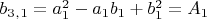 $b_3_,_1=a_1^2-a_1b_1+b_1^2=A_1$