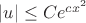 $|u|\le Ce^{cx^2 }$