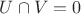 $U\cap V=0$