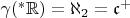 $\gamma({}^*\mathbb R)=\aleph_2=\frak c^+$