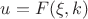 $u = F(\xi,k)$ $u = F(\xi,k)$