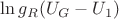$\ln g_R(U_G - U_1)$