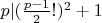 $p|(\frac{p-1}{2}!)^2+1$
