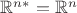 $\mathbb{R}^{n*} = \mathbb{R}^n$