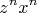 \[
z^n x^n 
\]