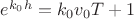 $e^{k_0h}=k_0v_0T+1$