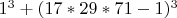 $1^3+(17*29*71-1)^3$