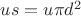 $us=u\pi d^2$