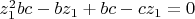 $z_1^2bc-bz_1+bc-cz_1=0$