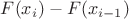 $F(x_i)-F(x_{i-1})$