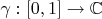 $\gamma: [0, 1]\to \mathbb{C}$