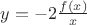 $y=-2\frac{f(x)}{x}$ $y=-2\frac{f(x)}{x}$