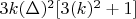 $3k(\Delta)^2[3(k)^2+1]$
