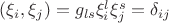 $(\xi_i,\xi_j)=g_{ls}\xi_i^l\xi_j^s=\delta_{ij}$