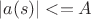$|a(s)|<=A$