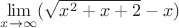 $\lim\limits_{x \to \infty}(\sqrt{x^2+x+2}-x)$