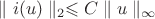 $\parallel i(u) \parallel_{2} \leqslant C \parallel u \parallel_{\infty}$