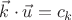 $\vec k\cdot\vec u=c_k$