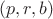 $ (p, r, b)$ $ (p, r, b)$