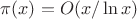 $\pi(x)=O(x/\ln x)$