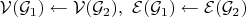$\mathcal{V}(\mathcal{G}_1)\gets\mathcal{V}(\mathcal{G}_2),\ \mathcal{E}(\mathcal{G}_1)\gets\mathcal{E}(\mathcal{G}_2)$