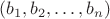 $(b_1, b_2, \ldots, b_n)$
