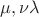 $\mu,\nu\lambda$