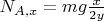 $N_{A,x} = mg \frac{x}{2y}$