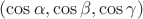$(\cos\alpha,\cos\beta,\cos\gamma)$
