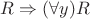 $R \Rightarrow (\forall y)R$