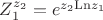 $Z_1^{z_2}=e^{z_2\mathrm{Ln}z_1}$
